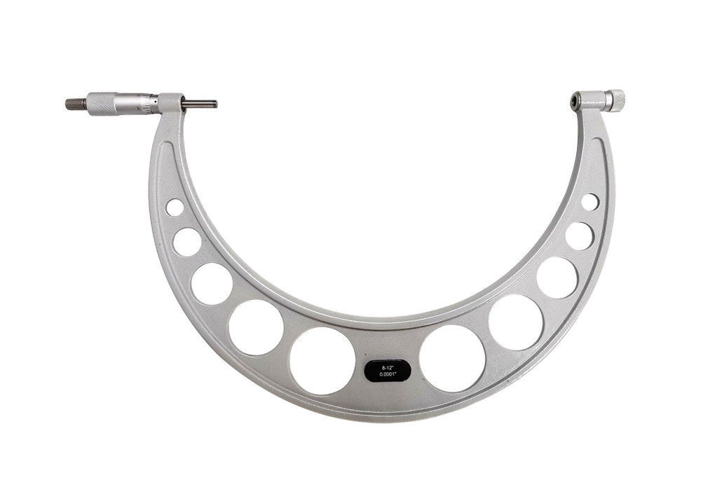 Outside Micrometer with Interchangeable Anvils and Carbide-Tipped Measuring Faces