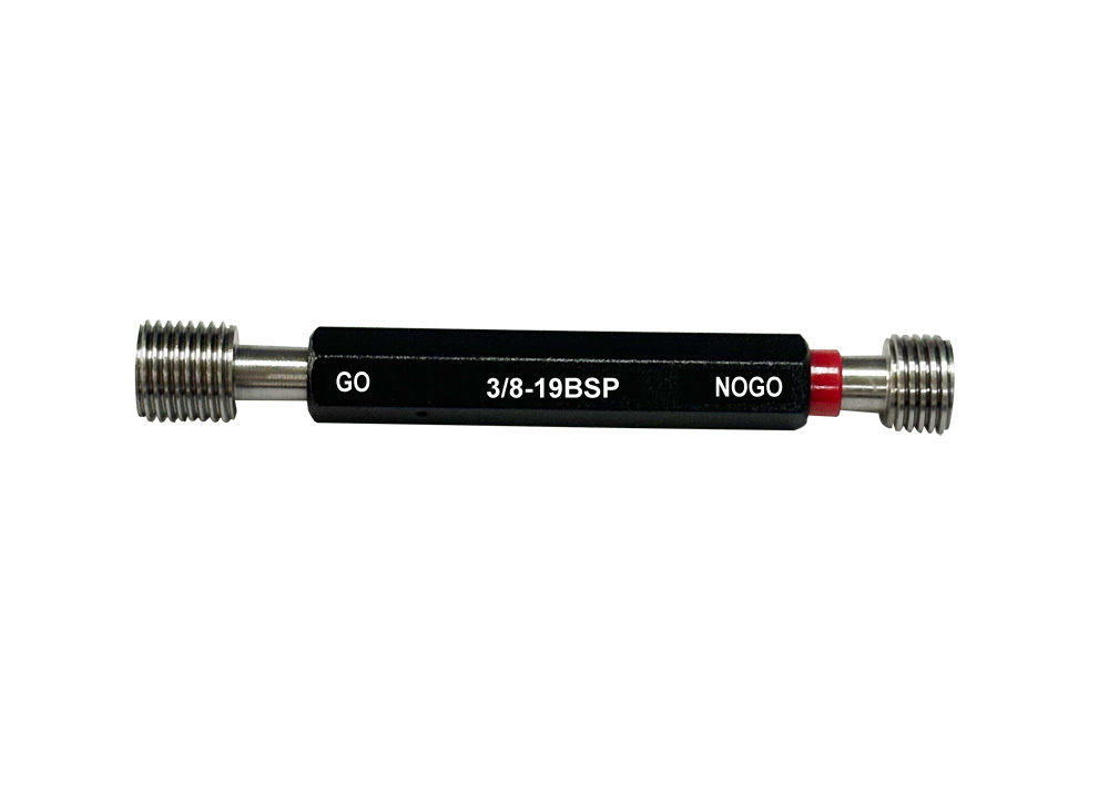 3/8-19 BSP G Go and NoGo Plug Thread Gauge with Calibration Certificate Manual Measure Method
