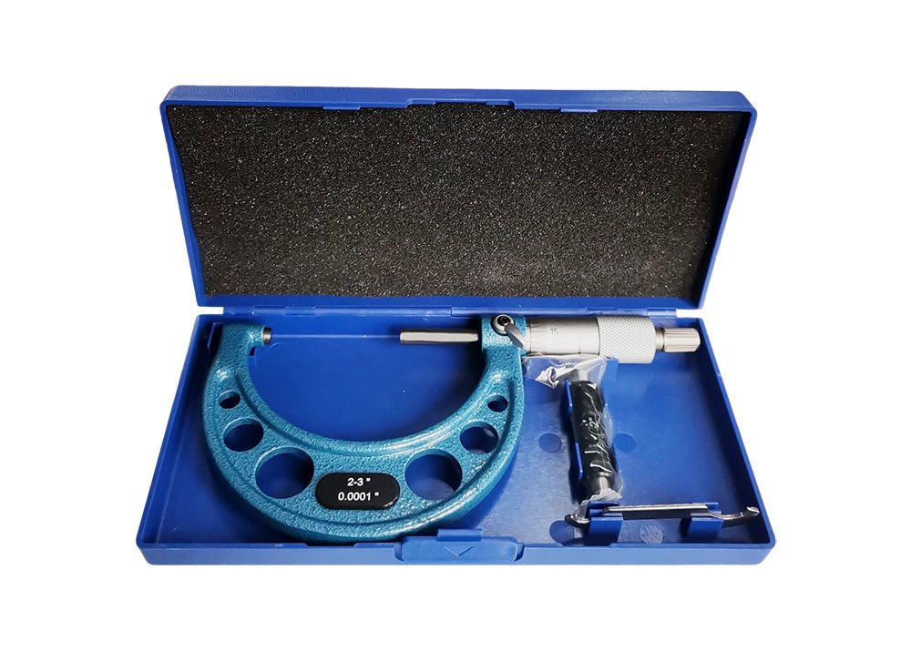 2-3" High Precision Metrology Tools Standard Outside Micrometer with Laser Etched Scales for Clear and Easy Reading