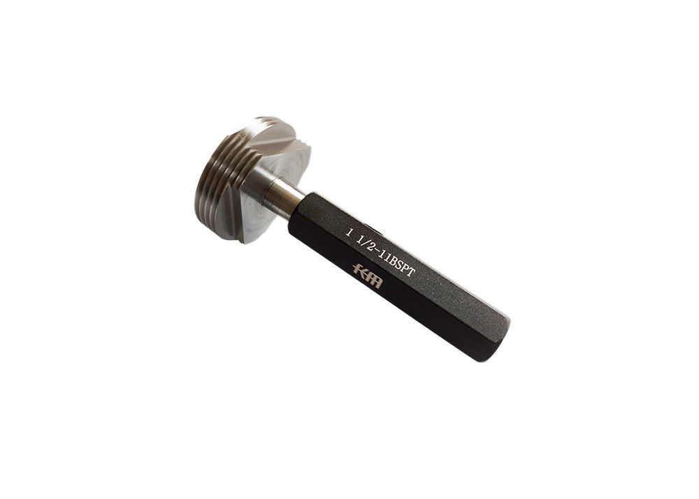 1" 1/2-11 BSPT Thread Plug Gauge for Measuring Tapered Pipe Threads with Precise Measurement