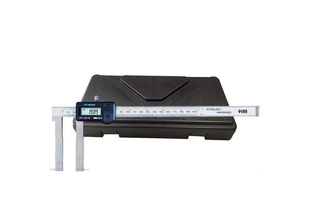 25-200mm/1-8'' Cylindrical Head Internal Groove Digital Caliper 0.01mm High Precision Stainless Steel