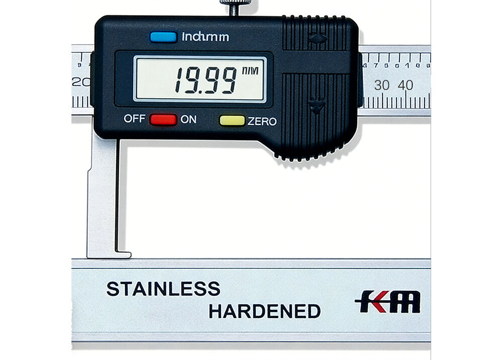 25-200mm/1-8" Flat Tip Inside Groove Digital Vernier Caliper Stainless Steel Industrial Gauge