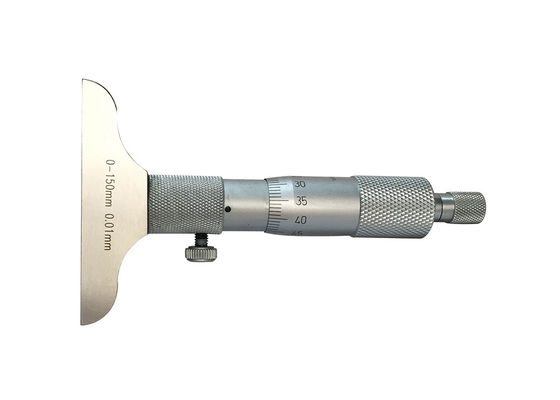 Micrômetro medidor de profundidade de 0-150 mm com extremidades de medição esféricas e planas