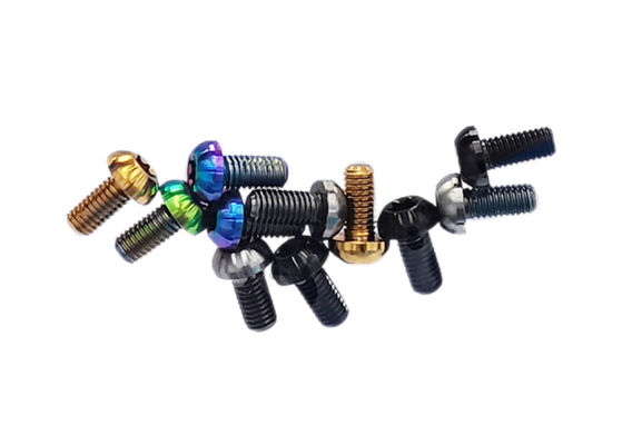 Motocicleta 6Pcs M5x10 Frente de travagem disco parafuso liga de titânio
