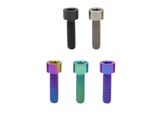 Parafusos de cabeça de tomada hexagonal de titânio personalizados DIN 912 M6 X 20mm Naturais personalizados