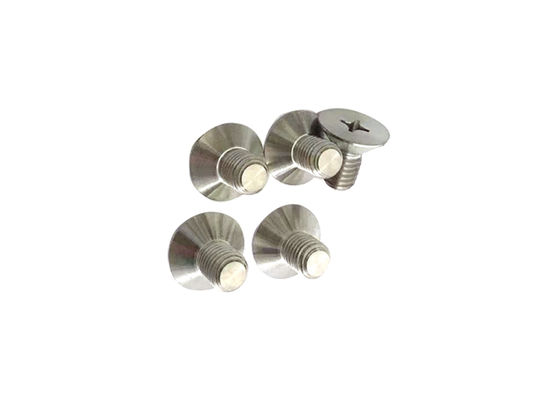 Parafusos de cabeça plana de titânio contra-encalhados personalizados para máquinas CNC de parafusos M1.6-M10