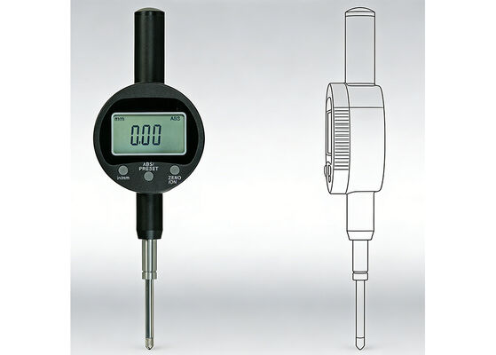 Medidor eletrônico de faixa de 0-25,4 mm de alta precisão e desempenho estável com saída de dados para inspeção de controle de qualidade
